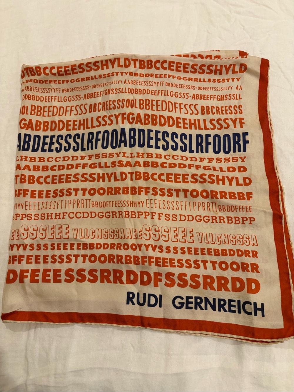 Rudi Gernrich 1960’s Pop Art Scarf